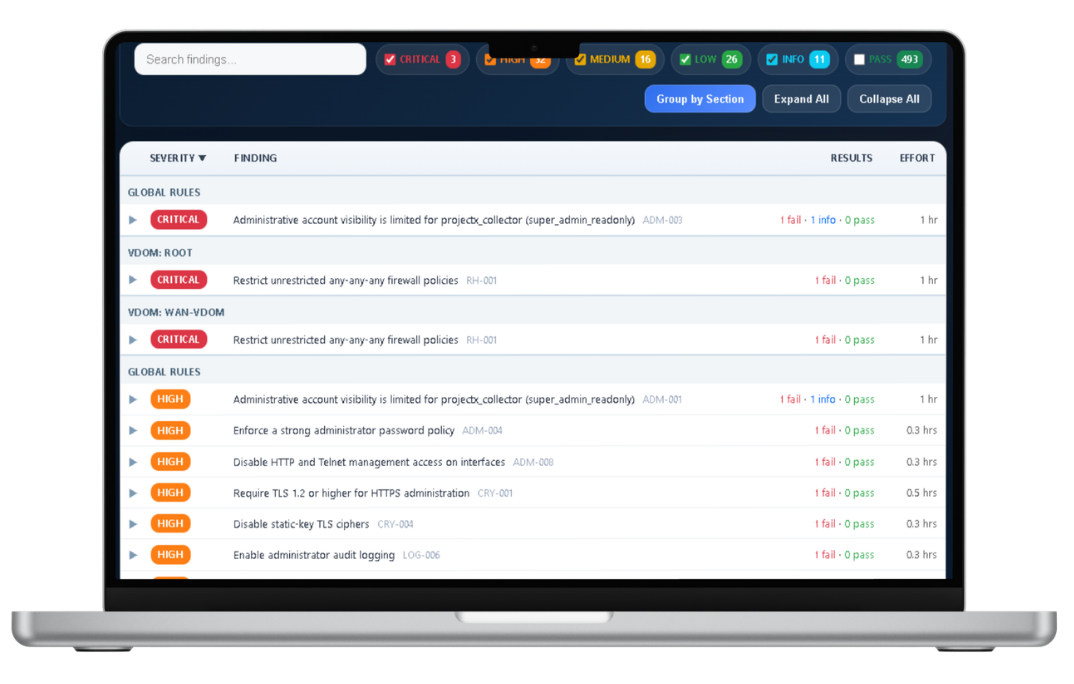 FortiGate audit software for engineers and security reviewers